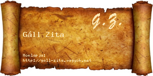 Gáll Zita névjegykártya